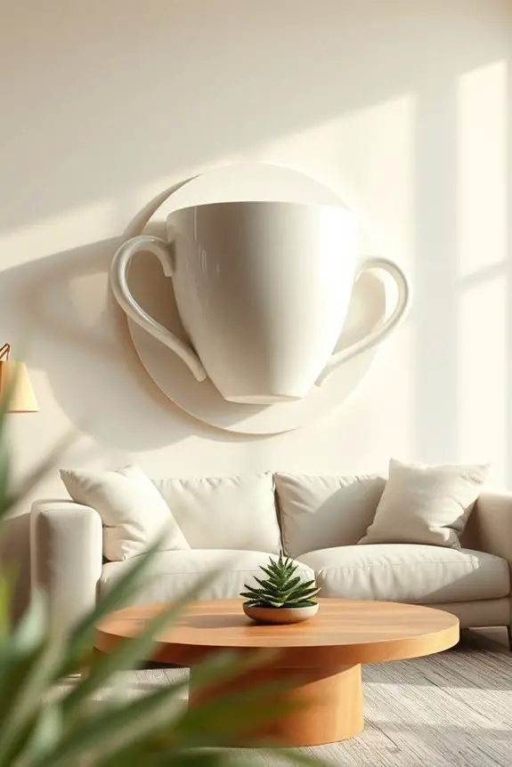 3d coffee cup art