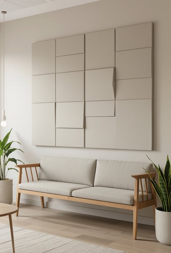 absorptive acoustic panels for focus