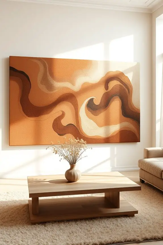 abstract brown canvas elegance