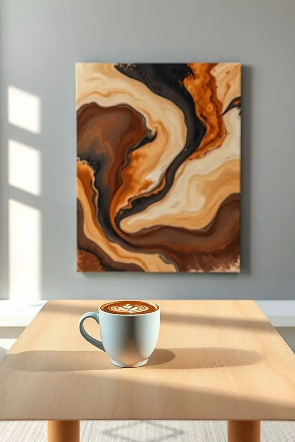 abstract coffee art decor