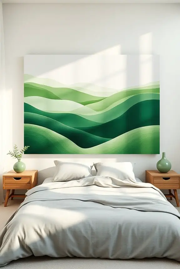 abstract green landscape artworks