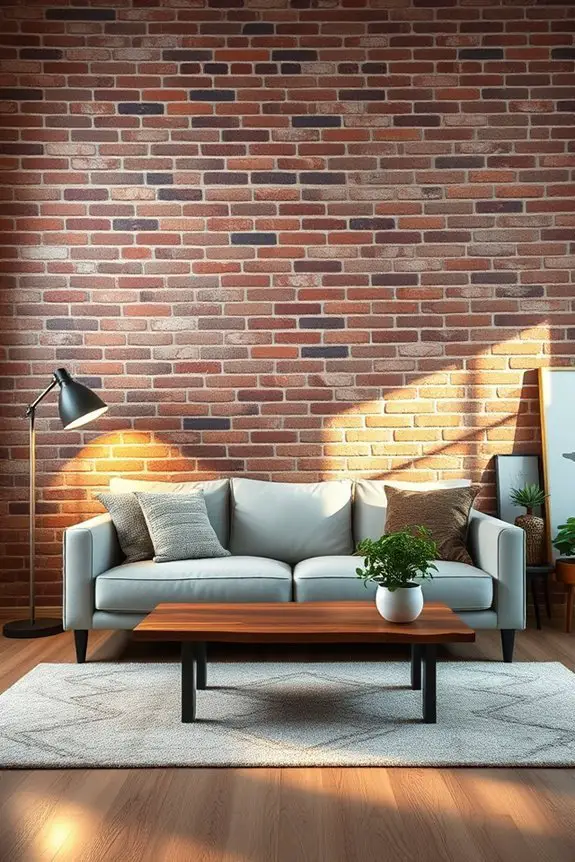accent lighting for bricks