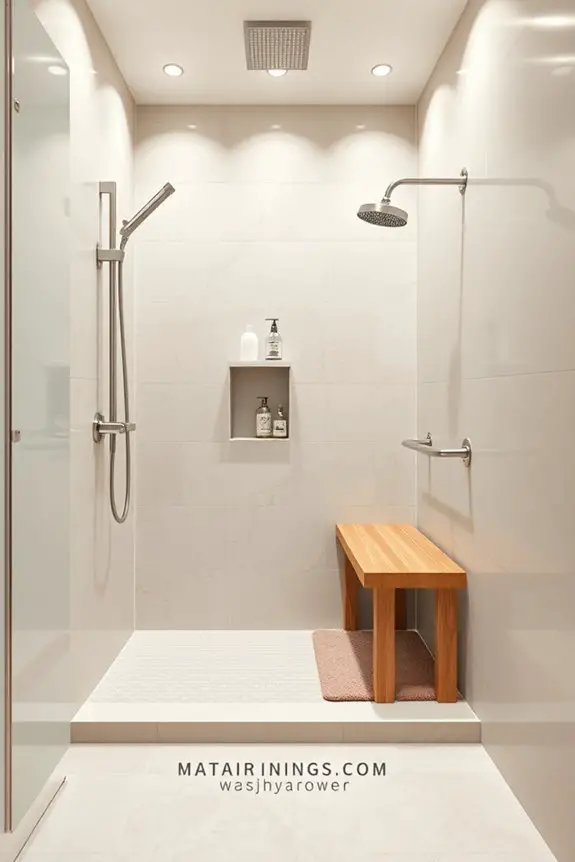 accessible roll in shower designs