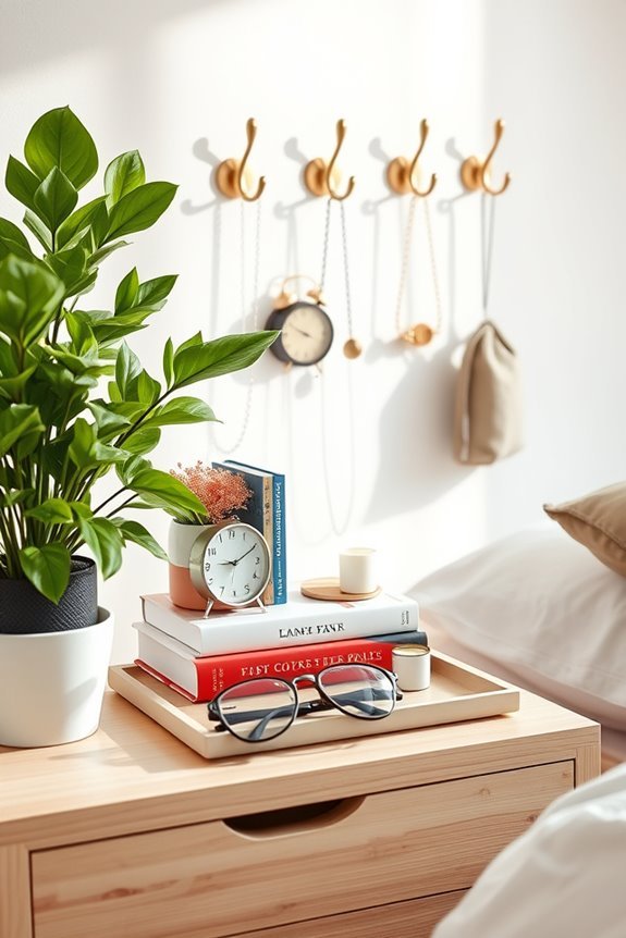accessory storage bedside hooks
