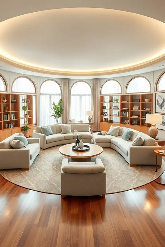 acoustic enhancements for circular spaces