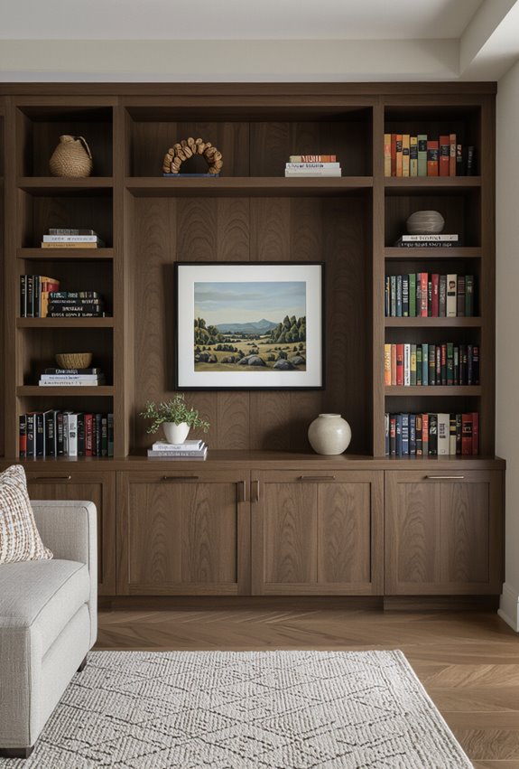 add framed art between books