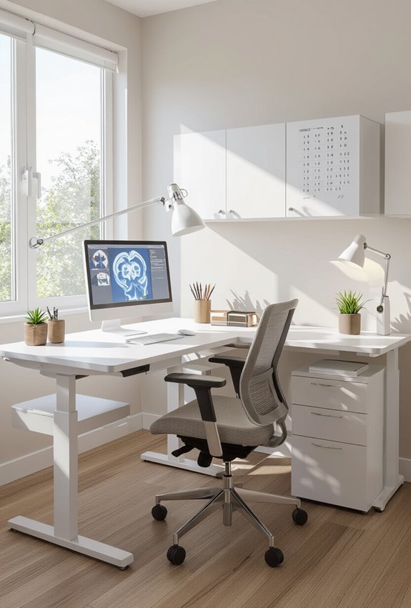 adjustable ergonomic clinician workstation