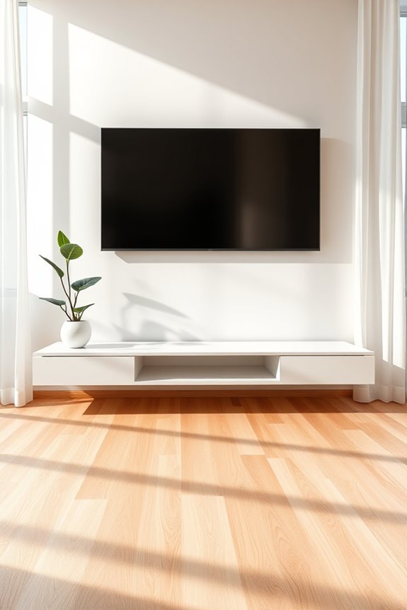 adjustable floating tv stand