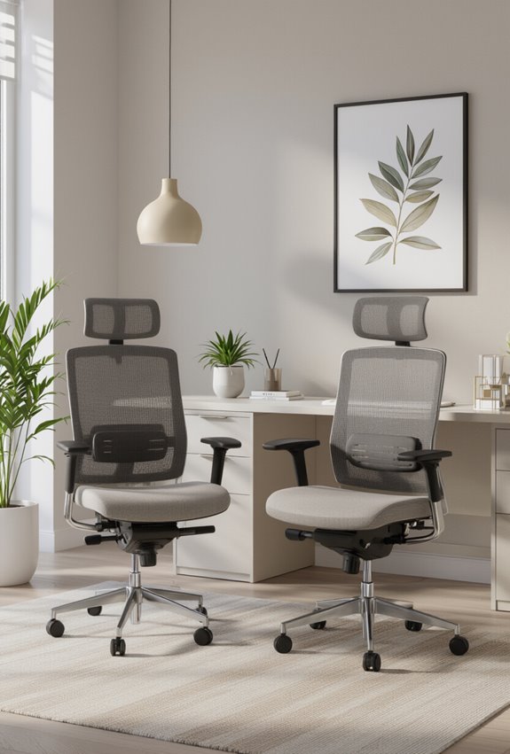 adjustable lumbar mesh chairs