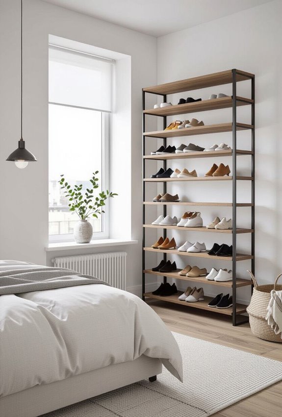 adjustable multi tier shoe organization
