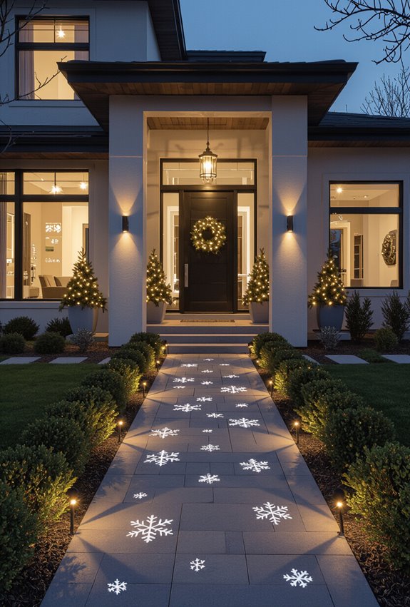 adjustable outdoor snowflake projection