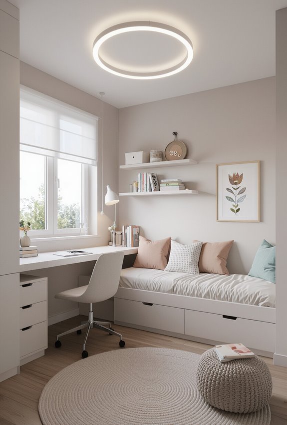 adjustable shadow free study lighting