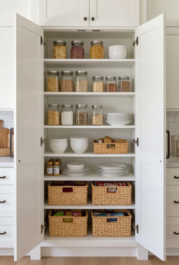 adjustable shelving with pull outs