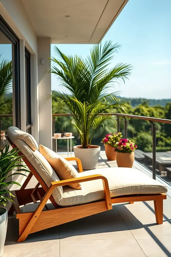 adjustable sun lounger comfort