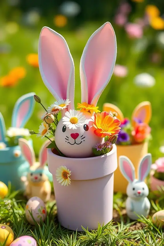 adorable flowerpot bunny crafts