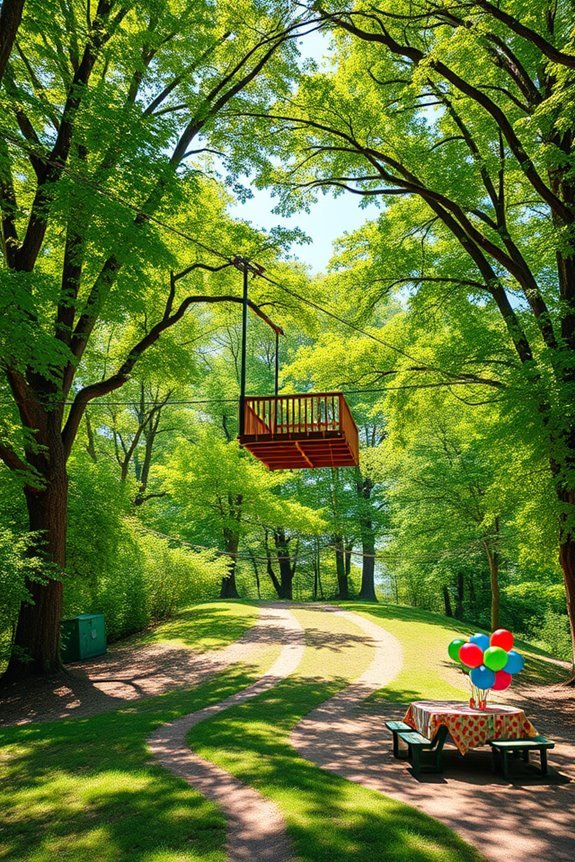 adventurous birthday zip lining