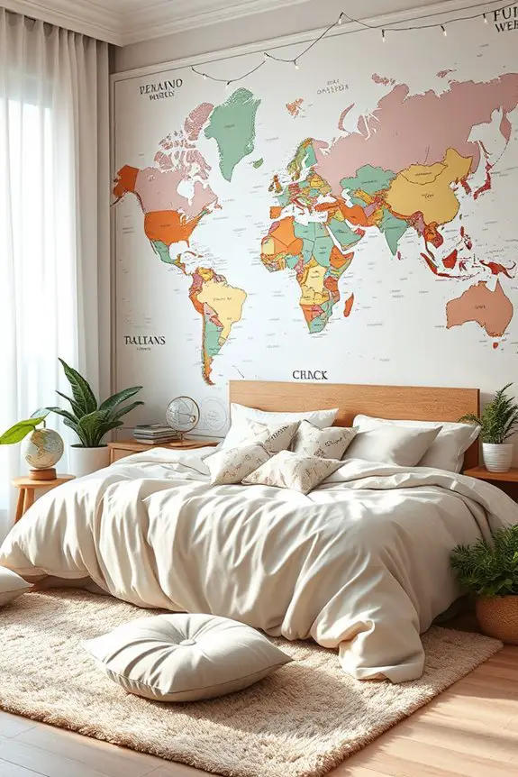 adventurous travel themed bedroom decor