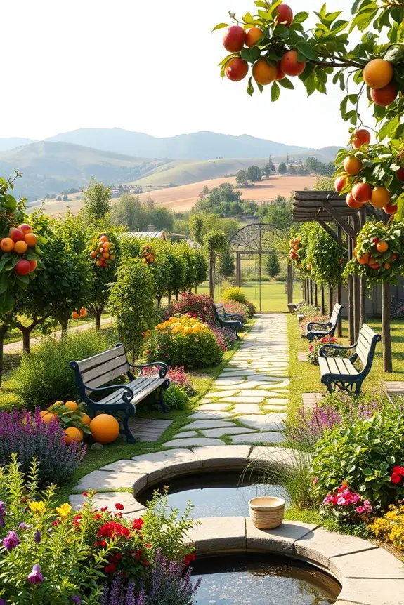 aesthetic edible flower garden