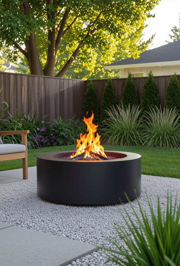 affordable cozy backyard firepit