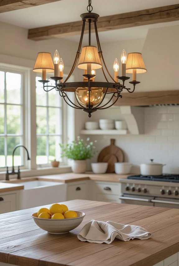 aged chandelier layered dimmable ambiance