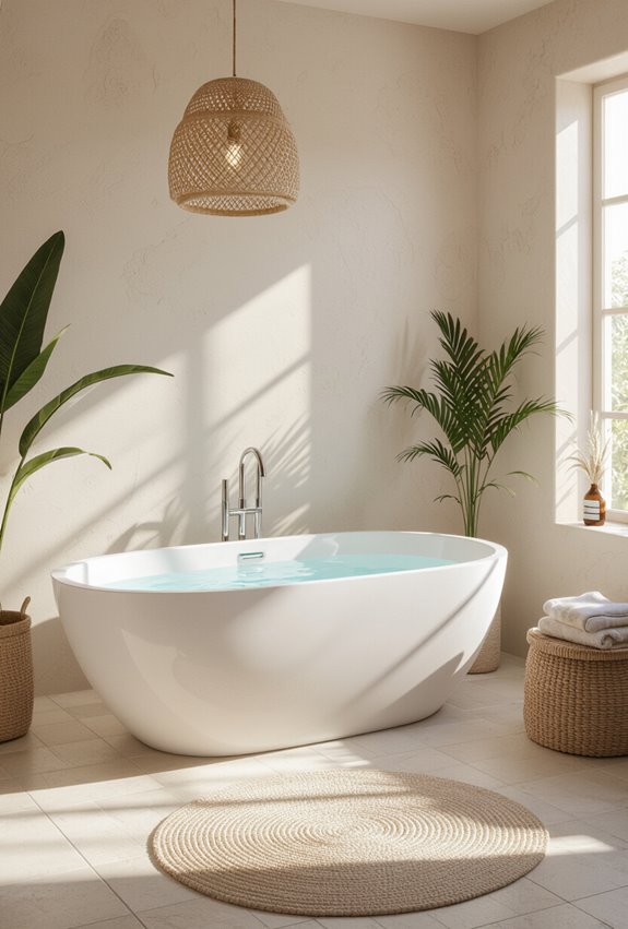airy boho bathroom essentials