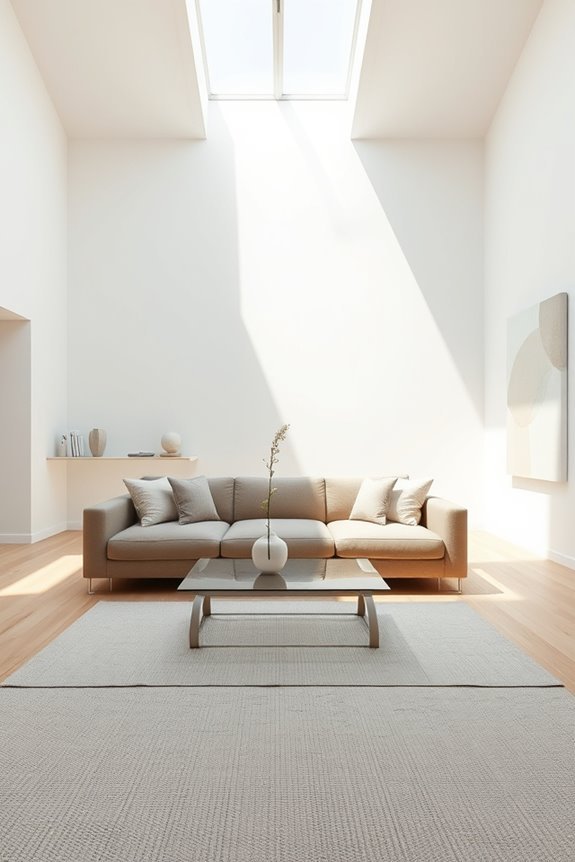 airy minimalist high ceilings