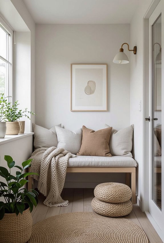 airy neutral scandinavian cozy retreat