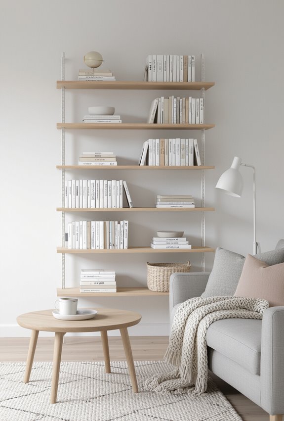 airy scandinavian minimal shelving