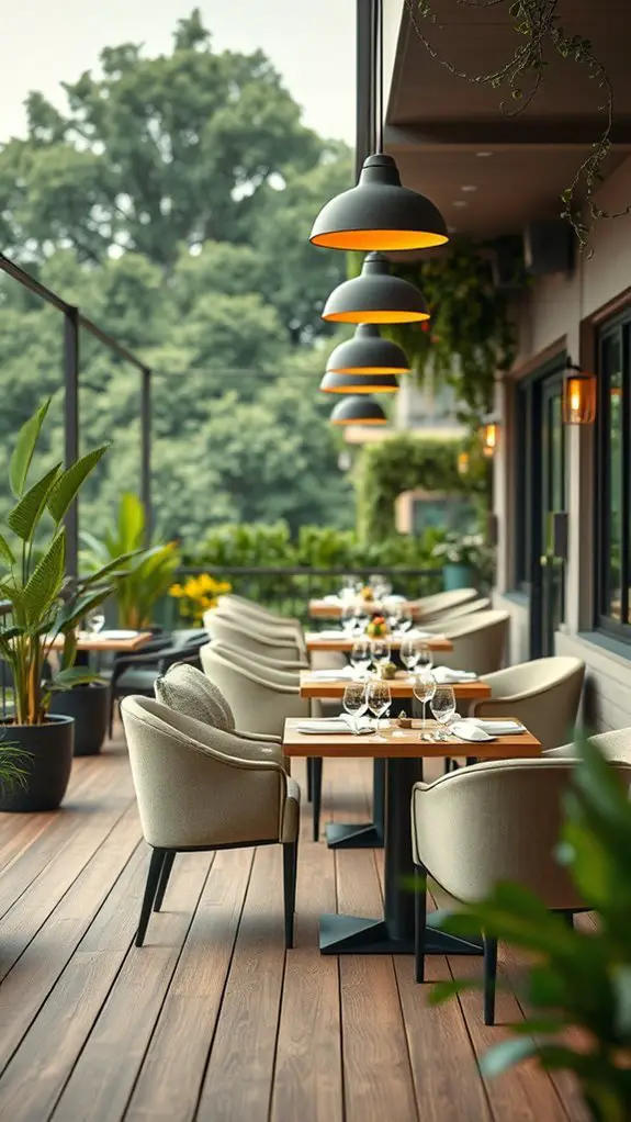 alfresco dining with ambiance