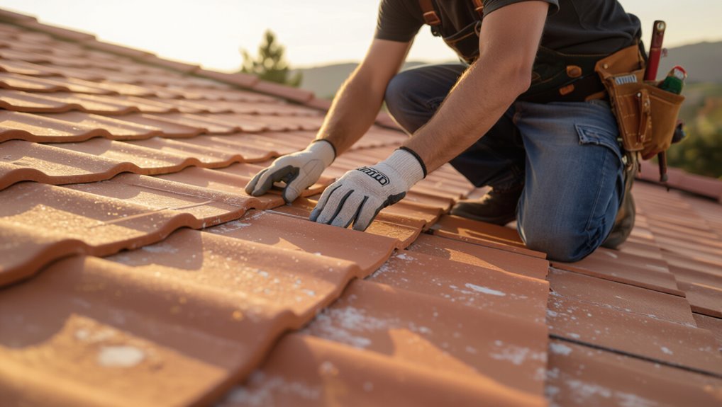 align tiles ensure drainage