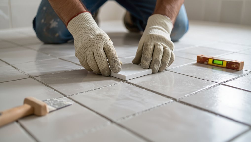 align tiles with spacers