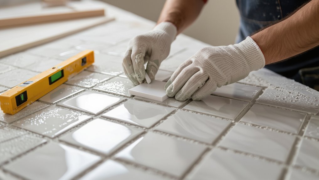align tiles with spacers