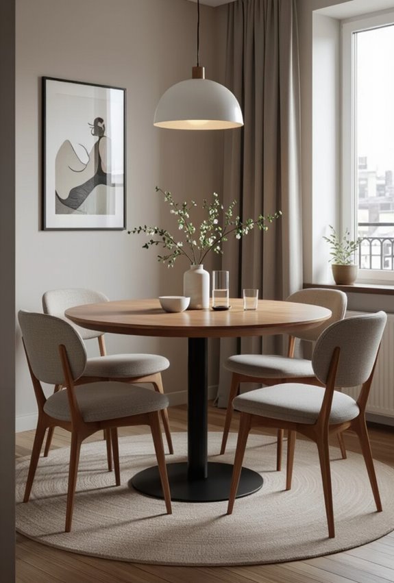 anchor dining area with rug