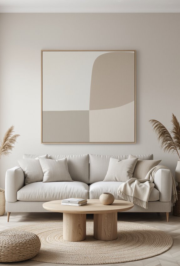 anchor room with oversized art
