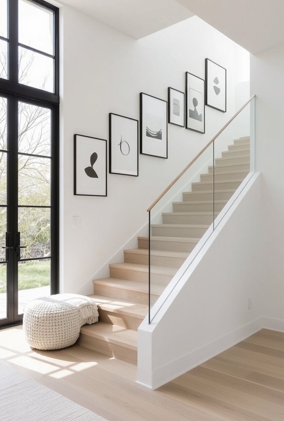 angled gallery following rise