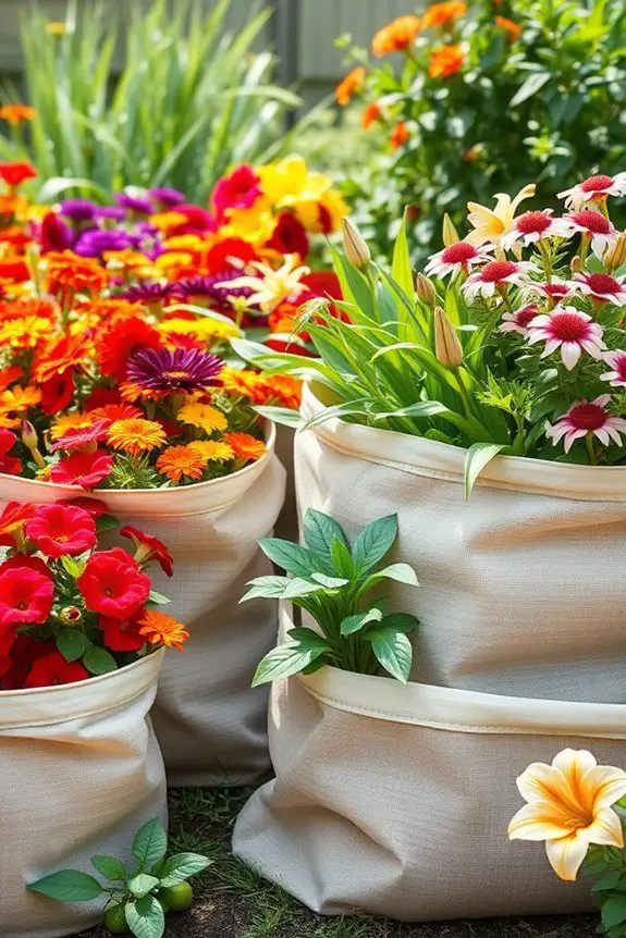 annuals vs perennials grow bags