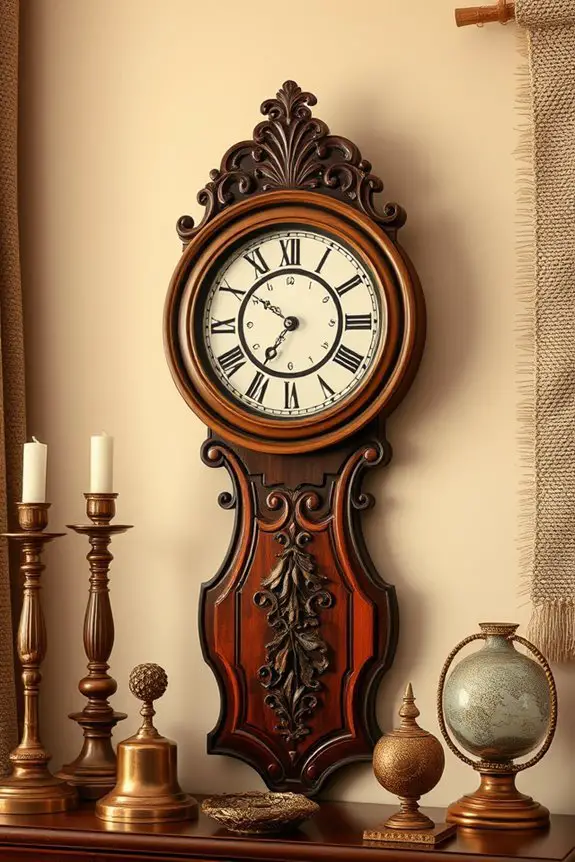 antique brown wall clocks