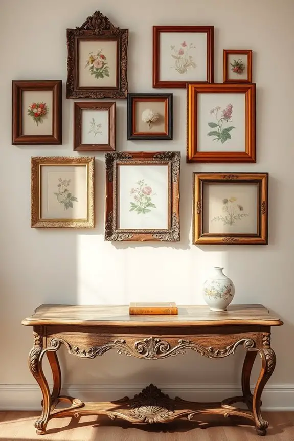antique frame gallery wall