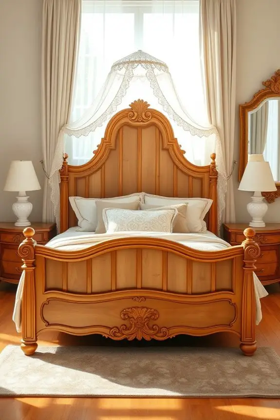 antique maple bed elegance