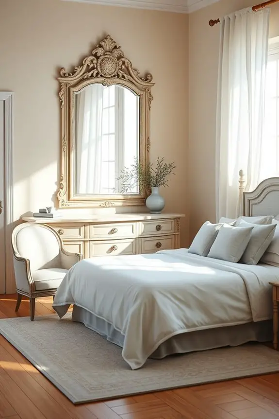 antique mirrors enhance elegance