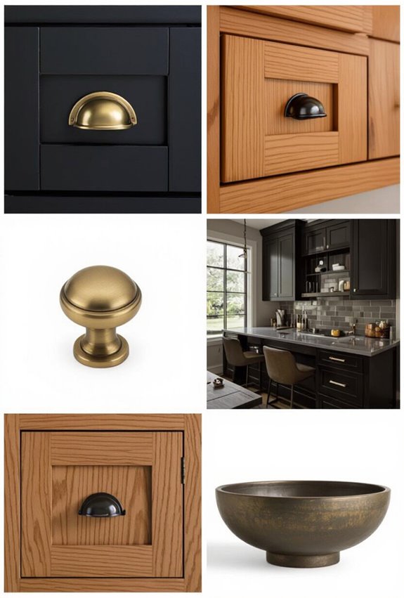 antique porcelain bamboo inspired hardware