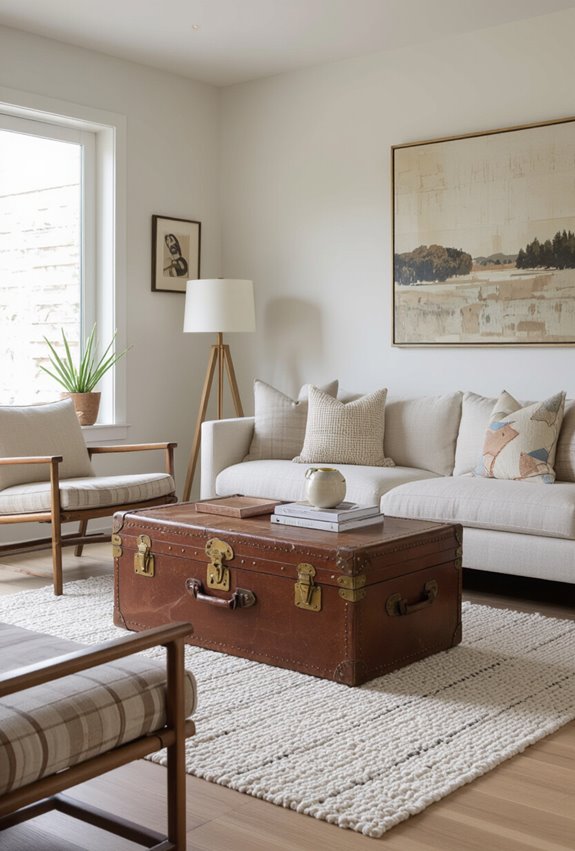 antique trunk storage coffee table