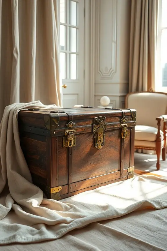 antique trunks as decor