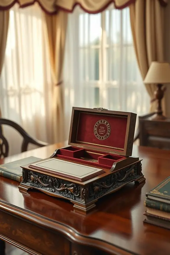 antique writing slope elegance
