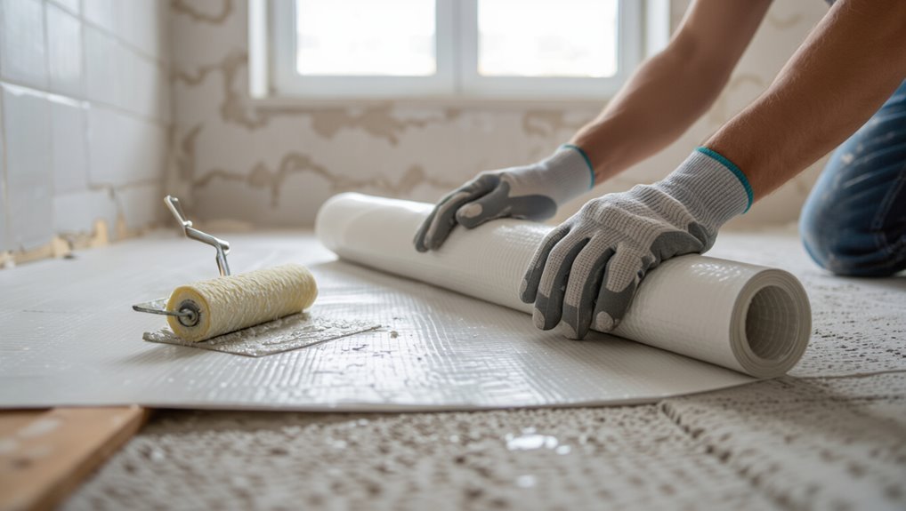 apply waterproofing membrane thoroughly