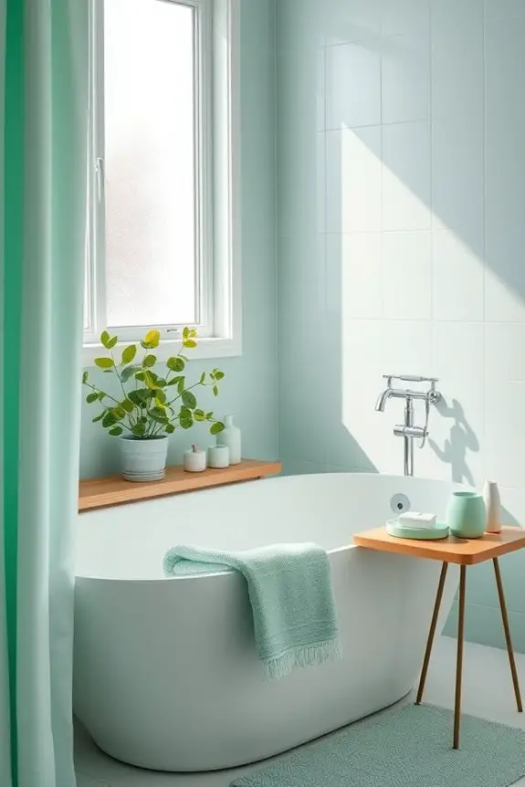 aqua green bathroom accessories