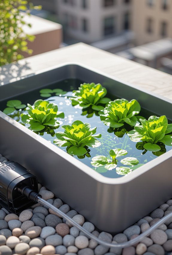 aquaponic greens water garden