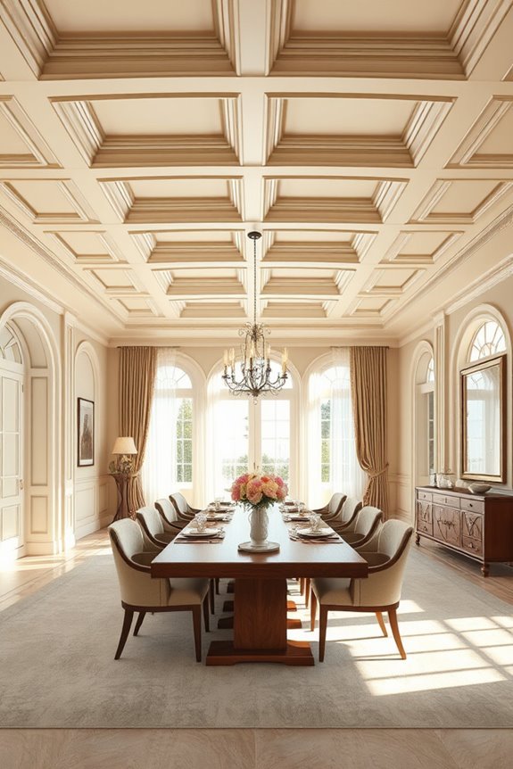 arched coffered ceiling elegance