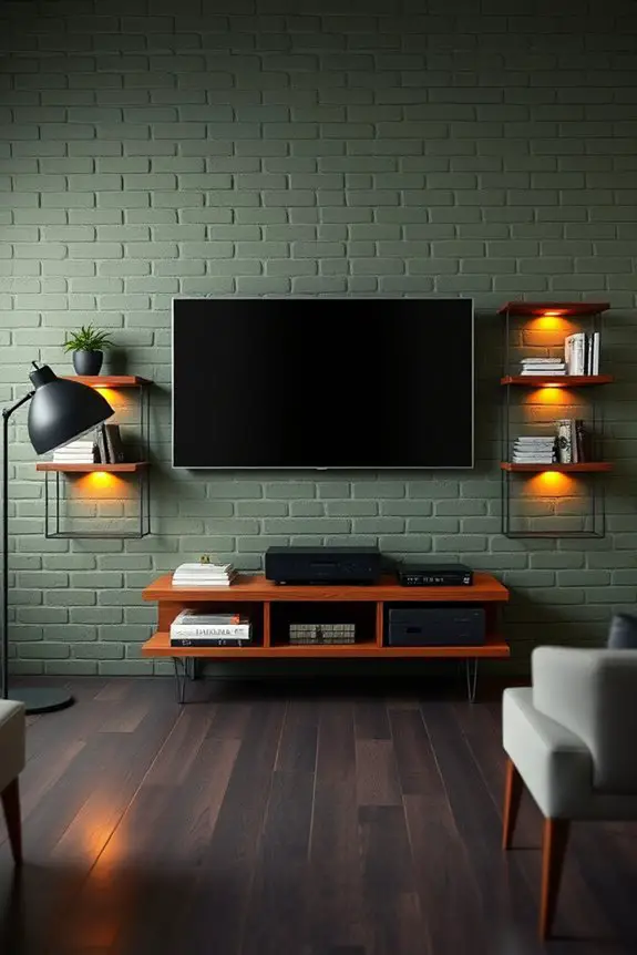 army green industrial decor
