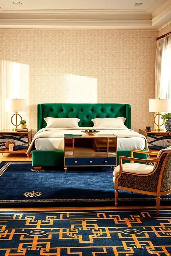 art deco bedroom elegance